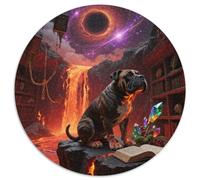 English Bulldog1000 Pièces Puzzles pour Adultes Et Enfants Pet DogPuzzle Circulaire, Doodle Puzzle, Décompression, Cadeau, Difficile, Impossible1000pcs (67.5x67.5cm)