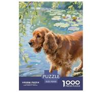 English Cocker Spaniel 1000 Pièce Puzzle Jeu Éduchatif Classique Jigsaw Puzzles Jeu De Défi Unique pour Adultes Et Enfants 70x50cm/1000pcs