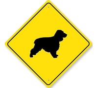 English Cocker Spaniel Dog Diamond Sign