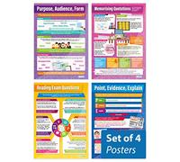 English Exam Preparation Posters - Set of 4 | English Posters | Gloss Paper measuring 850mm x 594mm (A1) | Language Classroom Posters | Education Charts by Daydream Education