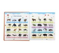 English Learning Book - ABS 29.5x24.3cm, Kids Speaking Book, Interactive Sound Design | Educational Vocabulary Study Toy, Preschool Language Books for Home, School, Daycare, Kindergarten, Travel