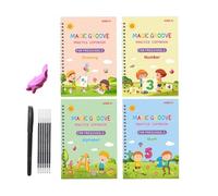 English Letters Tracing Workbook For Preschoolers And Kids In Kindergarten Handwriting Practice Papers Age 3-5 Years Livre Traçage L'alphabet Cahiers Avec Tige Stylo Recharge Poignée Pour Stylo