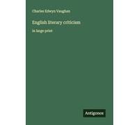 English literary criticism: in large print