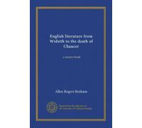English literature from Widsith to the death of Chaucer: a source book