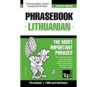 English-Lithuanian Phrasebook & 1500-Word Dictionary