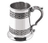 English Pewter Company CEL621 Chope en étain Motif nœud celtique en relief 1 pinte