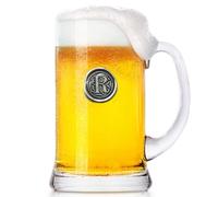 English Pewter Company Chope de bière en verre de 1 pinte de bière Monogram Initial Tankard - Cadeau personnalisé avec votre choix d'initiale (R) [MON018]