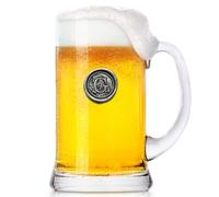 English Pewter Company Chope en verre de chope de bière initiale de 1 pinte - Chope en verre - Cadeau personnalisé avec votre choix d'initiale (G) [MON007]
