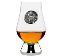 English Pewter Company Glencairn Verre à whisky personnalisé avec initiale monogramme - Cadeaux uniques pour homme - avec votre choix d'initiale 200 ml [WGP219] (S)