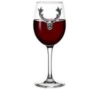 English Pewter Company STAG207 Verre à vin en forme de tête de cerf - Cadeau unique pour homme ou femme, anniversaire, anniversaire de mariage, mariage