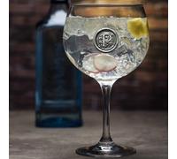 English Pewter Company Une bouteille de gin personnalisée avec la marque Initial (P) - Cadeau unique pour homme ou femme, anniversaires, anniversaires [MON316] (P)