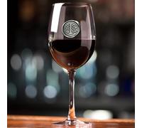 English Pewter Company Verre à vin personnalisé avec votre choix de l'initiale (I) - Cadeau unique pour homme ou femme, anniversaire, mariage [MON409] (I)