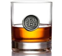English Pewter Company - Verre à whisky avec monogramme et initiale 325 ml - Personnalisable B claire