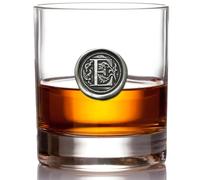 English Pewter Company - Verre à whisky avec monogramme et initiale 325 ml - Personnalisable E claire