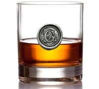English Pewter Company - Verre à whisky avec monogramme et initiale 325 ml - Personnalisable G claire