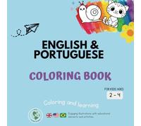 English & Portuguese Coloring Book:: Big & Bold Illustrations for Toddlers