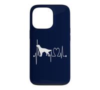 English Setter Dog Heartbeat EKG Dogs are My Cardio Coque pour iPhone 13 Pro