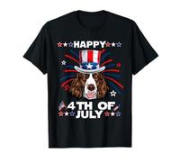 English Springer Spaniel Dog Patriotic American 4th of July T-Shirt