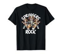 English Springer Spaniels Rock Trio Guitare à Bascule T-Shirt