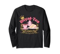 English Tea Party Royalty Pun Tea Lovers Funny Manche Longue
