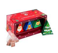 English Tea Shop - Coffret thés et tisanes de Noël biologique en forme de personnages pour décorer votre sapin - 6 mélanges en sachets pyramides - Idée cadeau à moins de 10 euros