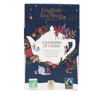 English Tea Shop - Petit calendrier de l’Avent thé biologique et infusions biologiques bleu - 24 sachets à découvrir - Idée petit cadeau de Noël à moins de 10 euros