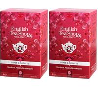 English Tea Shop - Rooibos bio grenade et baie d’açaï - Infusion bio sans théine - Boîte de 20 sachets (Lot de 2)