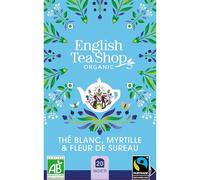 English Tea Shop Thé Blanc Myrtille Fleur de Sureau Bio 20 Sachets