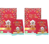 English Tea Shop - Thé de Noël biologique - Boîte de 20 sachets - Cadeau moins de 10 euros - Aux épices de Ceylan (Lot de 2)