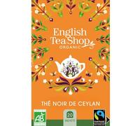 English Tea Shop Thé Noir Pur de Ceylan Bio Boîte de 20 Sachets