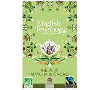 English Tea Shop - Thé Vert Bio - Matcha et Cacao - Boîte de 20 sachets - Agriculture biologique