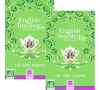English Tea Shop Thé Vert Jasmin Bio Lot de 2 x 20 Sachets