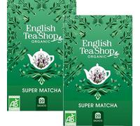 English Tea Shop - Thé vert matcha bio, riz grillé - Boîte de 20 sachets - Lot de 2