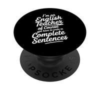 English Teacher of Course Write in Complete Sentences - PopSockets PopGrip Adhésif