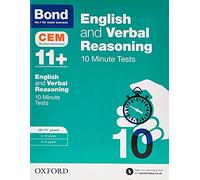 English & Verbal Reasoning: Bond 11+ CEM 10 Minute Tests: Ready for the 2026 Cambridge Select Insight exam: 10-11 years