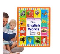 English Words Speaking Book, English Learning Books, Educational Vocabulary Builder Guide, Interactive Sound Storybook, Fun Language Development Tool for Home, 11.61x9.57x1.18 in