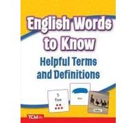 English Words To Know For Newcomers: Helpful Terms And Definitions Paperback Book By Teacher Created Materials