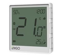 ENGO E-One Thermostat Intelligent sans Fil, contrôleur programmable WiFi, ZigBee 3.0, Chauffage au Sol, Compatible Alexa, Pompe à Chaleur Tuya Smartlife Control pour chaudière (Blanc, EONE-BATW)