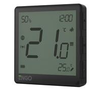 ENGO E-ONE Thermostat intelligent sans fil, contrôleur programmable WiFi, ZigBee 3.0, chauffage au sol, compatible Alexa, pompe à chaleur Tuya Smartlife Control pour chaudière (noir)