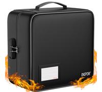 ENGPOW Étui de Rangement pour CD/DVD avec Verrouillage, classeur Ignifuge pour CD/DVD, Organiseur de 400 CD, Support de Rangement DVD avec Fermeture éclair et poignée, classeur de Rangement Portable