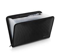 ENGPOW Porte-documents ignifuge ignifuge et résistant à l'eau avec 13 poches de format A4, fermeture éclair, revêtement en silicone, pochette de rangement portable (36,3 x 24,9 cm)