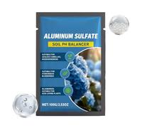 Engrais biologique aux algues - 100 g pour abaisser rapidement le pH du sol avec du sulfate d'aluminium pour des hortensias bleus vibrants | Formule concentrée pourr plates-bandes et étangs | Dilution
