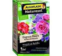 ALGOFLASH NATURASOL Engrais Fleurs, Rosiers et massifs, Jusqu’à 20m², Dosette incluse, 800 gr, AROSBIO800, Rose