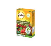 SOLABIOL Engrais Fraisiers & Petits Fruits - 750g - Jusqu'à 15m² - Stimulateur De Croissance - Nutrition Longue Durée - Jusqu'à 50% De Fraises En Plus - Utilisable En Agriculture Biologique SOFRAY750