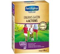 Engrais gazon 4 actions - FERTILIGENE - 98m² environ - Boite de 2,45kg
