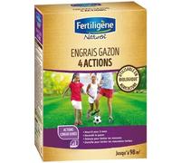 Engrais gazon 4 actions - FERTILIGENE - 98m² environ - Boite de 2,45kg