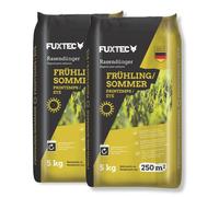 Engrais gazon printemps été FUXTEC FX-RDFS10 NPK organo-minéral avec magnésium et soufre 10 kg 2x5kg