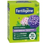 FERTILIGENE FEGHOR650 - Engrais Végétal Hortensias, Rhododendrons, Camélias 650 g - Fleurs plus abondantes -Seulement 1 application en 3 mois -Jusqu'à 26 plantes - Produit 100% naturel avec zéolite