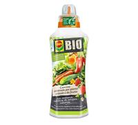 COMPO Engrais Biologique Universel pour Horticulture et Fruits, 1 Litre, Liquide, pour Plantes, légumes, Fruits, avec Bouchon doseur
