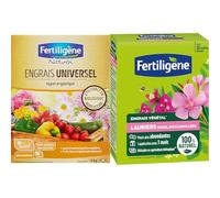 Engrais Mini-Granulés Universel UAB 4 kg & FERTILIGENE FEGLAU650 - Engrais Végétal Lauriers Roses, Bougainvilliers 650 g